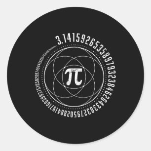 Sacred Geometry Pi Math Science Stem 3.14 Pi Day 3 Classic Round Sticker