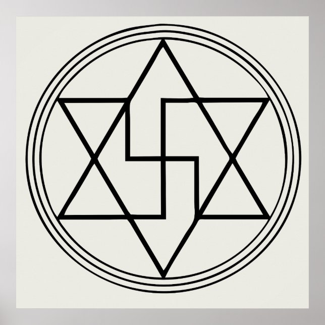 Sacred Geometry Protection Symbol Poster (Front)