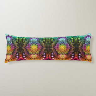 Sacred Geometry Rainbow Mandala  Body Cushion