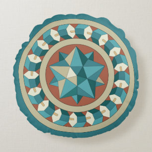 Sacred Geometry Round Cushion