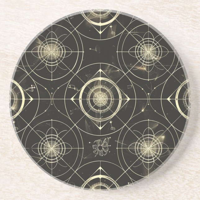 Sacred Geometry Sandstone Coaster (Front)
