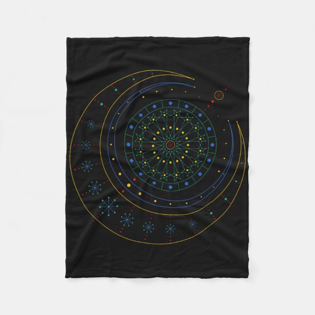 Sacred Geometry Shirt  Fleece Blanket (Front)
