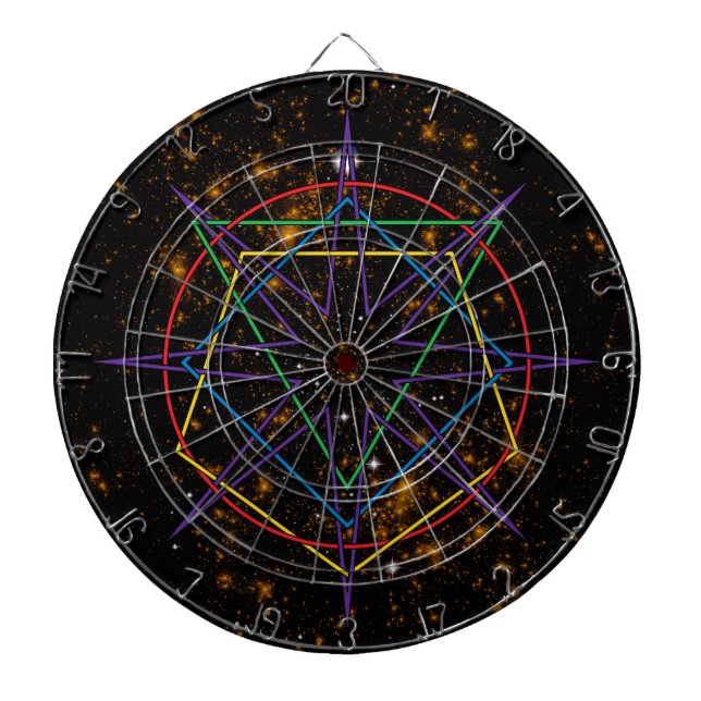 Sacred Geometry Sigil Dartboard (Front)