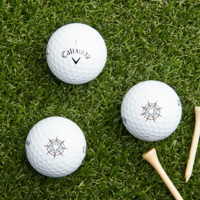Sacred Geometry Sigil Golf Balls (Insitu Grass)