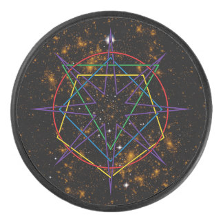 Sacred Geometry Sigil Hockey Puck