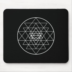 Sacred Geometry Sri Yantra Yoga Meditation Mouse Mat