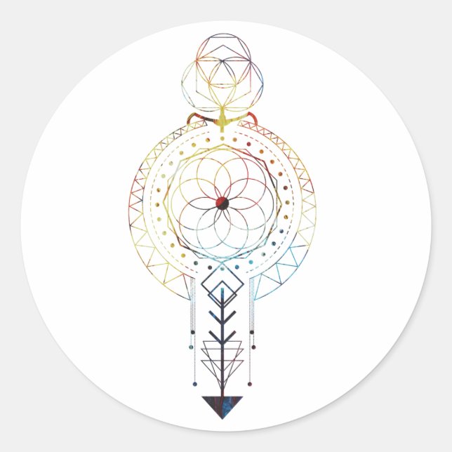 Sacred Geometry Sticker (Front)