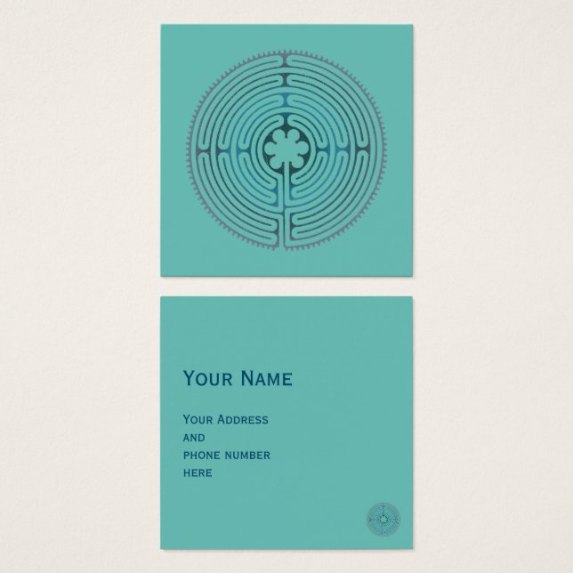 Sacred Geometry Symbol - Chartres Labyrinth 1 (Front & Back)