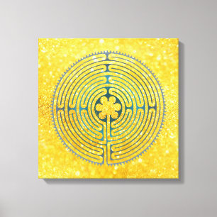 Sacred Geometry Symbol - Chartres Labyrinth 1 Canvas Print
