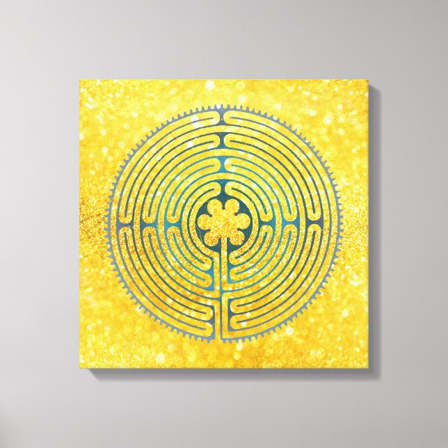 Sacred Geometry Symbol - Chartres Labyrinth 1 Canvas Print (Front)