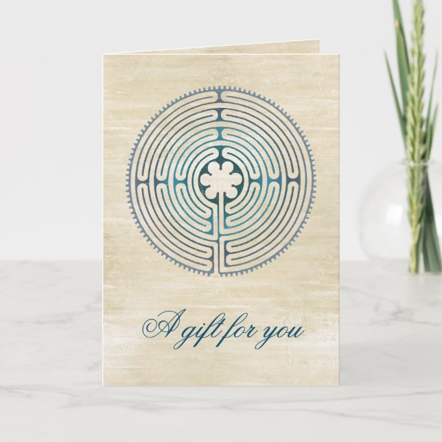 Sacred Geometry Symbol - Chartres Labyrinth 1 Card (Front)