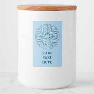 Sacred Geometry Symbol - Chartres Labyrinth 1 Food Label