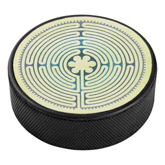 Sacred Geometry Symbol - Chartres Labyrinth 1 Hockey Puck (3/4)
