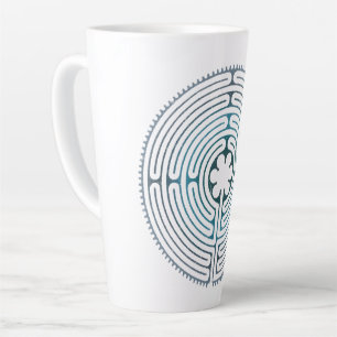 Sacred Geometry Symbol - Chartres Labyrinth 1 Latte Mug