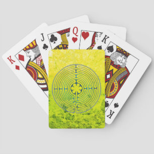 Sacred Geometry Symbol - Chartres Labyrinth 1 Playing Cards