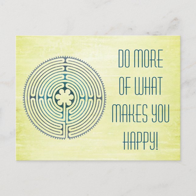 Sacred Geometry Symbol - Chartres Labyrinth 1 Postcard (Front)