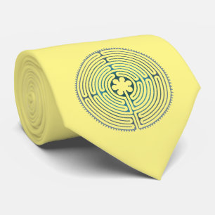 Sacred Geometry Symbol - Chartres Labyrinth 1 Tie