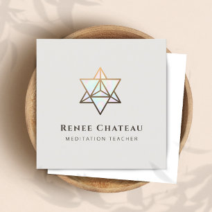 Sacred Geometry Symbol Merkaba  Square Business Card