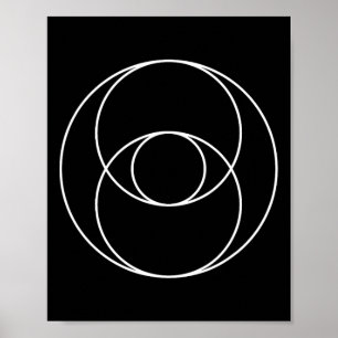 Sacred Geometry Vesica Piscis Symbol Yoga Meditati Poster