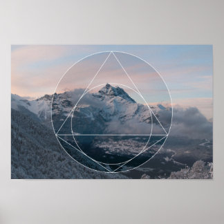 Sacred Geometry vs. The Mountains Poster