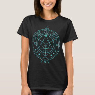 Sacred Geometry Yoga Meditation Reiki New Age Aqua T-Shirt