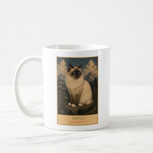 Sacred Grace: Birman Cat Coffee Mug (Left)