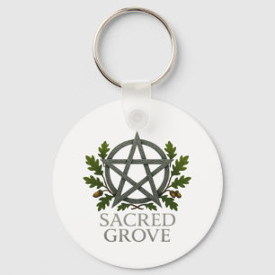 Sacred Grove Pentagram Wiccan Key Ring