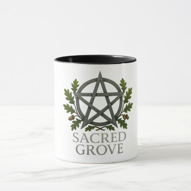 Sacred Grove Pentagram Wiccan  Mug (Center)