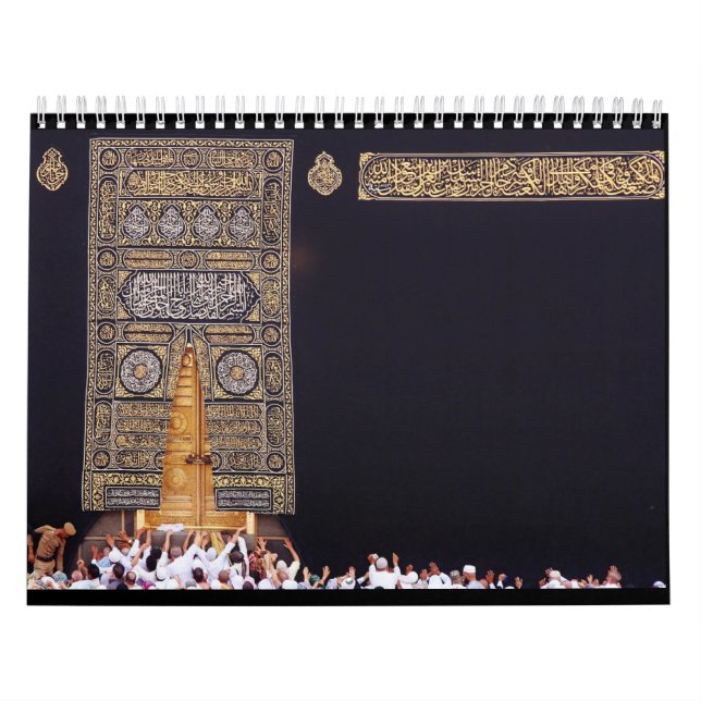 Sacred Hajj Kaaba in Mecca with Islamic Pilgrimage Calendar (Cover)