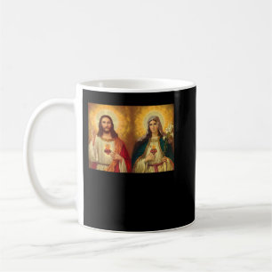 Sacred Heart and Immaculate Heart Picture Jesus an Coffee Mug