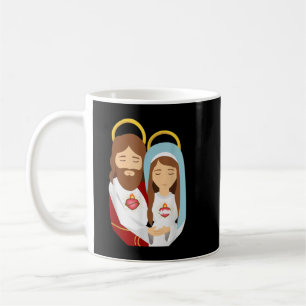 Sacred Heart and Immaculate Heart Picture Jesus an Coffee Mug