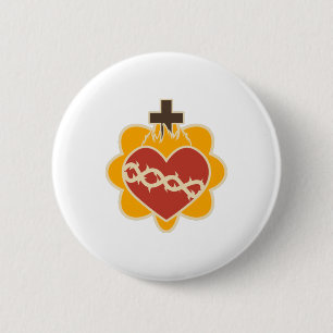 Sacred Heart Catholic 6 Cm Round Badge