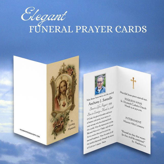 Sacred Heart Catholic Funeral Holy Card (Creator Uploaded)