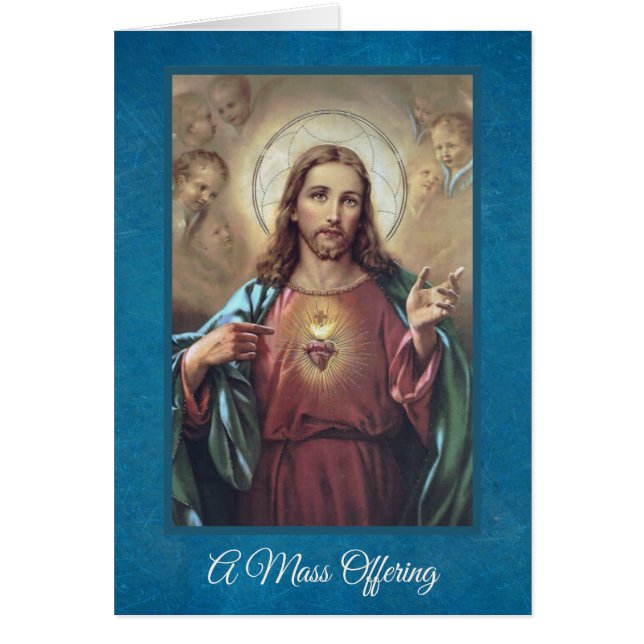 Sacred Heart Catholic Mass Offering Card (Front)