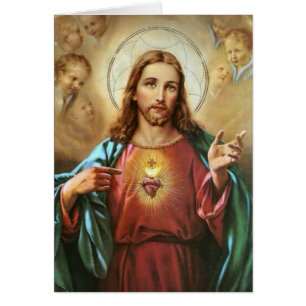Sacred Heart Catholic Mass Offering Card
