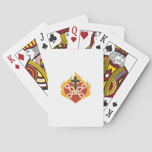 Sacred Heart Catholic Playing Cards (Back)
