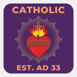 Sacred Heart Catholic Sticker AD 33
