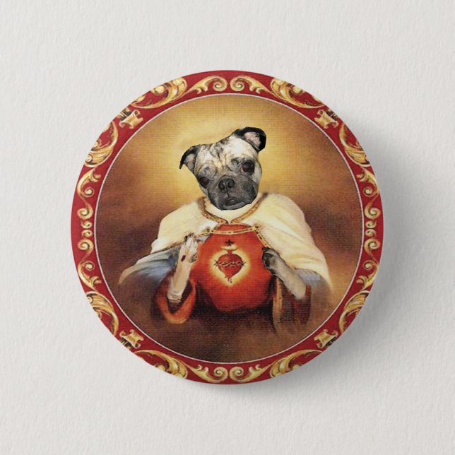 Sacred Heart Chewie Button (Front)