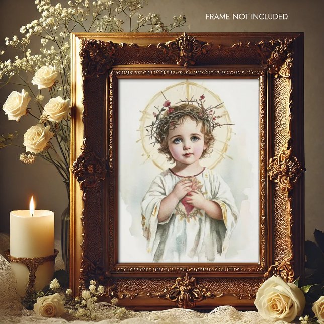 Sacred Heart Child Jesus Vintage Religious  Photo Print (Creator Uploaded)