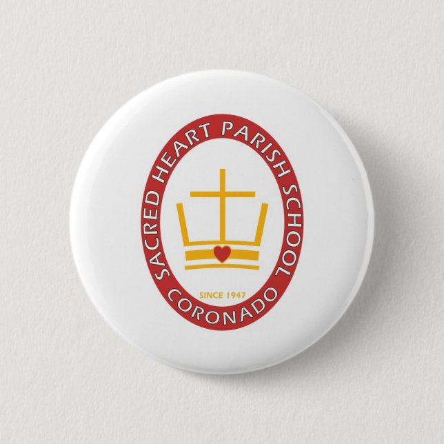 Sacred Heart Coronado Logo 6 Cm Round Badge (Front)