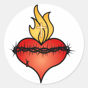 Sacred Heart - Customised Classic Round Sticker