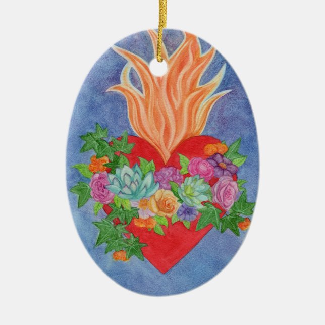 Sacred Heart Decoration or Christmas Ornament (Front)