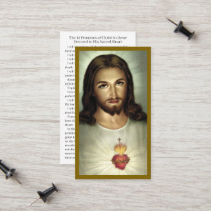 Sacred Heart Devotion Prayer Card