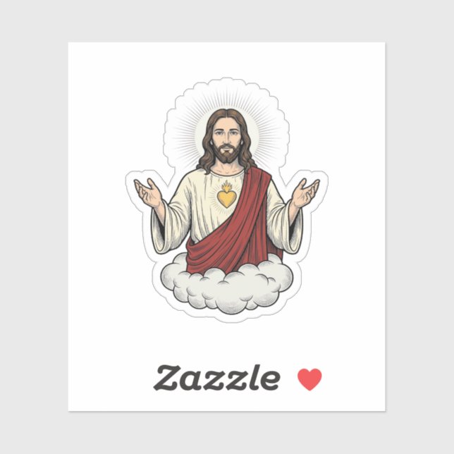Sacred Heart Devotional Vintage Engraving Design_1 (Sheet)