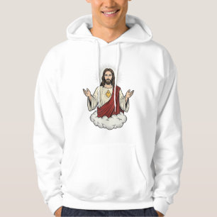Sacred Heart Devotional Vintage Engraving Design_1 Hoodie