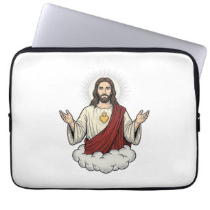 Sacred Heart Devotional Vintage Engraving Design_1 Laptop Sleeve
