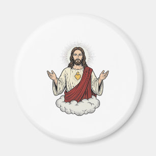 Sacred Heart Devotional Vintage Engraving Design_1 Magnet