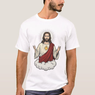 Sacred Heart Devotional Vintage Engraving Design_1 T-Shirt