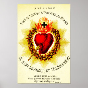 Sacred Heart French - Sacred Heart of Jesus Poster