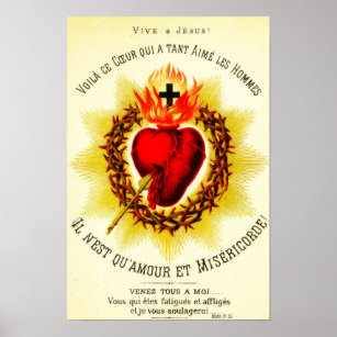 Sacred Heart French - Sacred Heart of Jesus Poster
